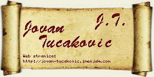 Jovan Tucaković vizit kartica